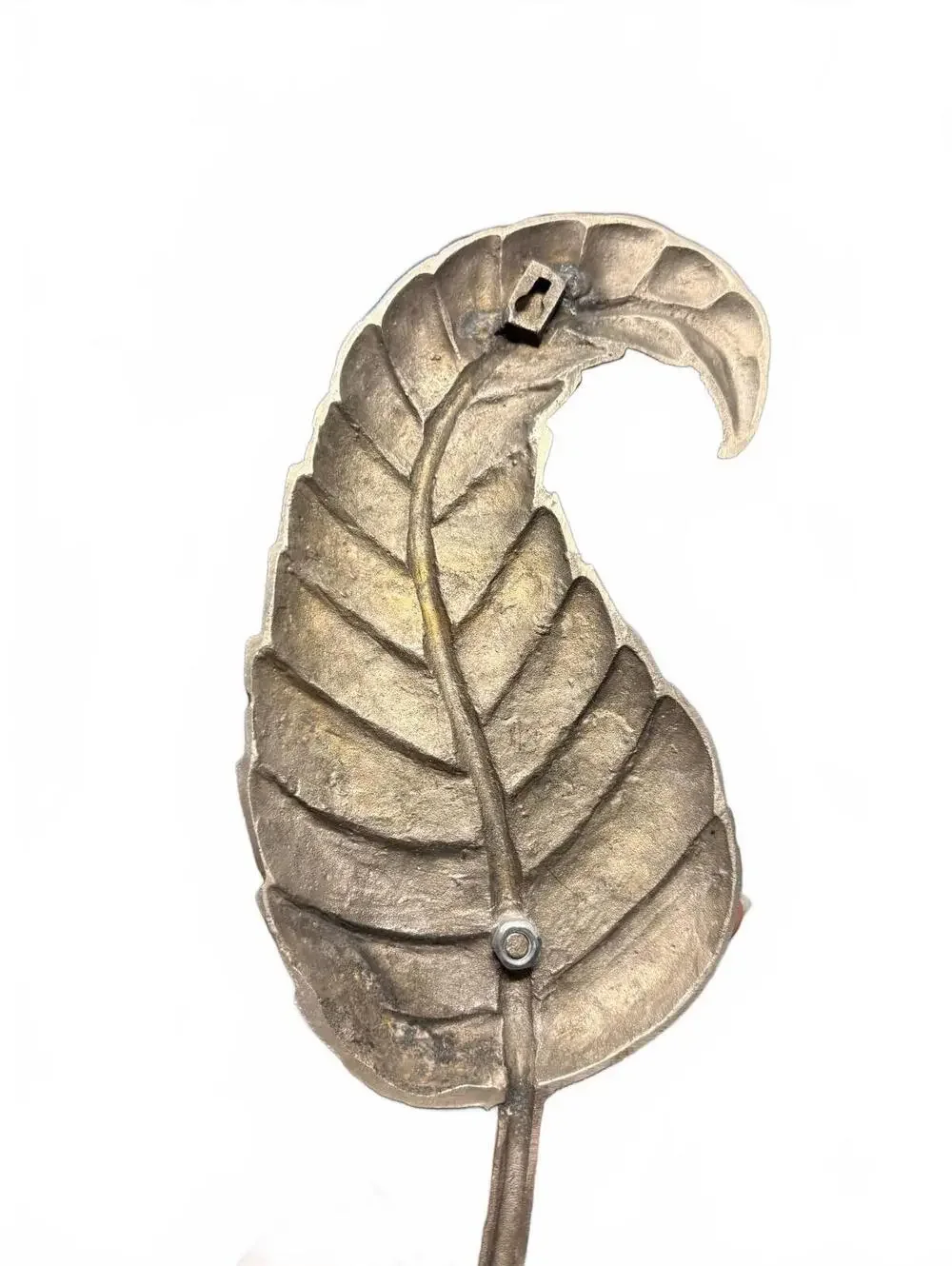 Vintage Silver Metal Leaf Wall Candle Holder
